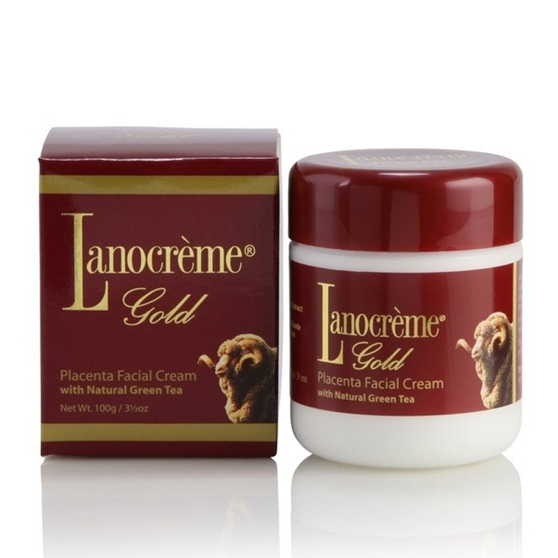 Lanocreme Placenta Facial Cream with Natural Green Tea 100g